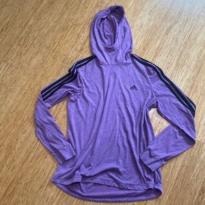 ADIDAS Purple Heather Long sleeved lightweight hoodie cotton M